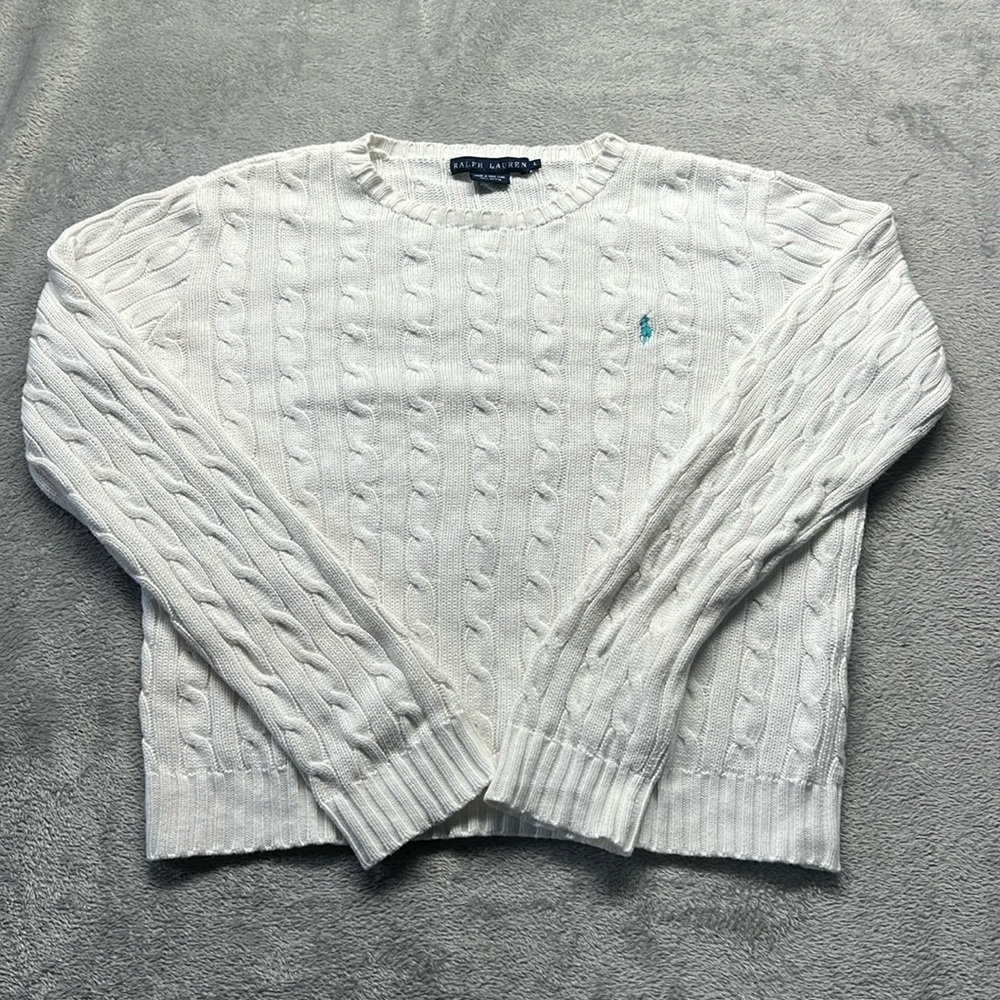 Ralph Lauren white knit sweater